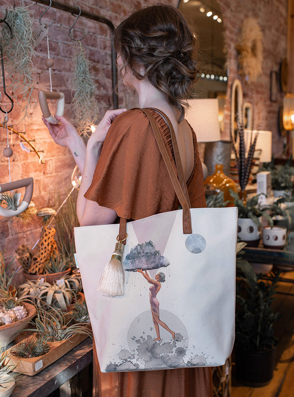 Bucket Tote, Moon Child - REG $49.00 - 50% OFF