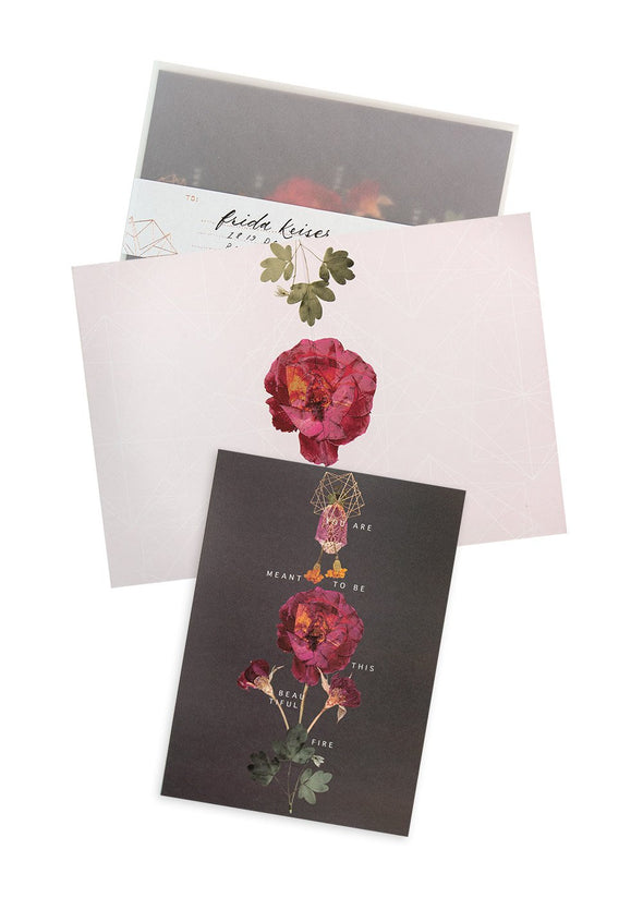 Floral Fire Greeting Card with envelope