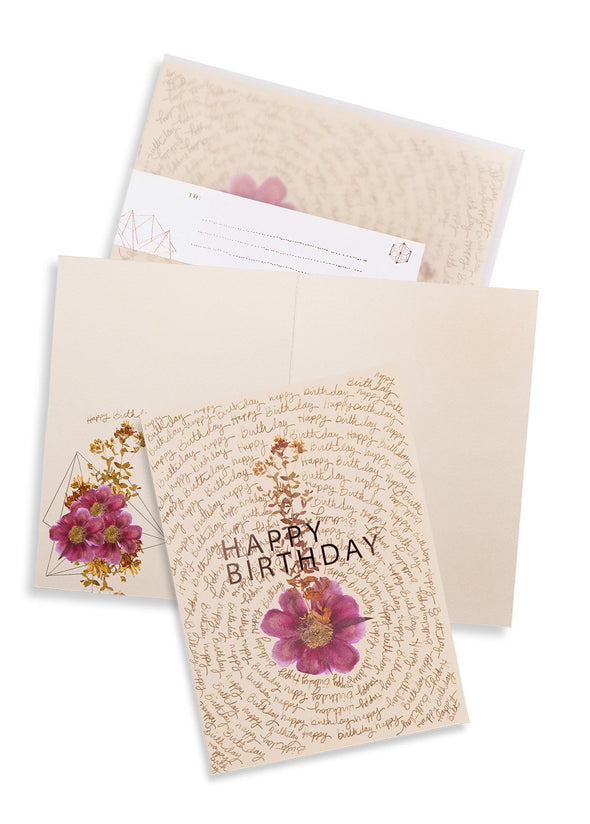 Birthday Script Greeting Card with envelope