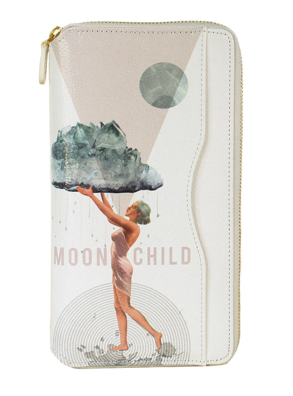 Travel Clutch Wallet, Moon Child - REG $36.00 - SALE 50% OFF