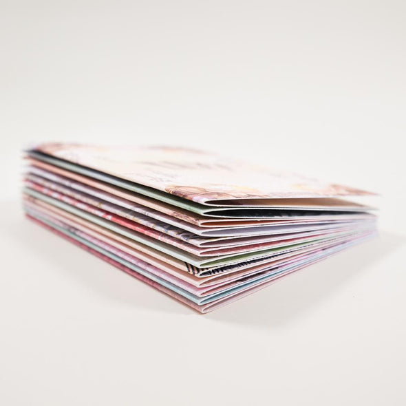 stack of mini cards