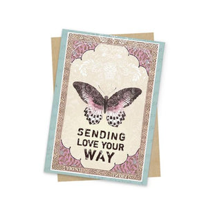 butterfly love mini greeting card front