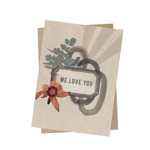 papaya love you mini greeting card 