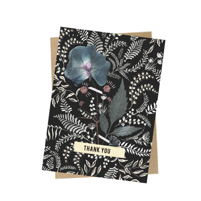 papaya onyx thanks mini greeting card