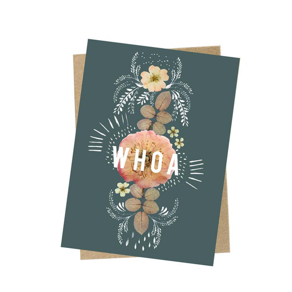 papaya whoa mini greeting card 