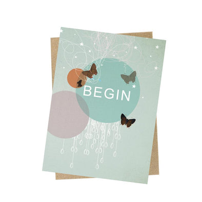 papaya begin mini greeting card 