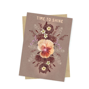 Mini Greeting Card, Time To Shine