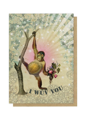 I wuv you greeting card front