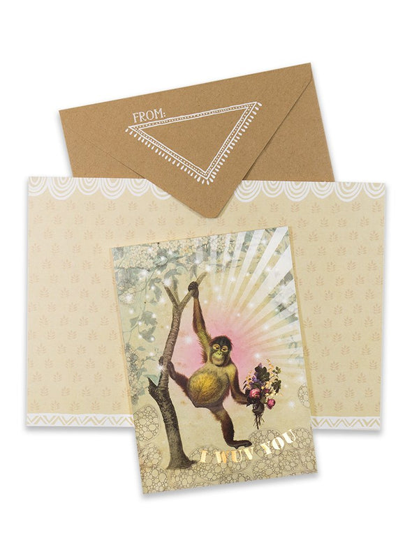 I wuv you greeting card collage