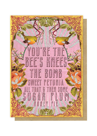 bee's knees greeting card front