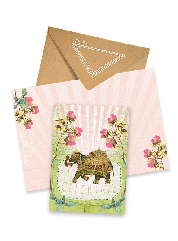 fancy elephant greeting card collage