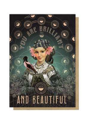 brilliant and beautiful greeting card front