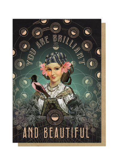 brilliant and beautiful greeting card front
