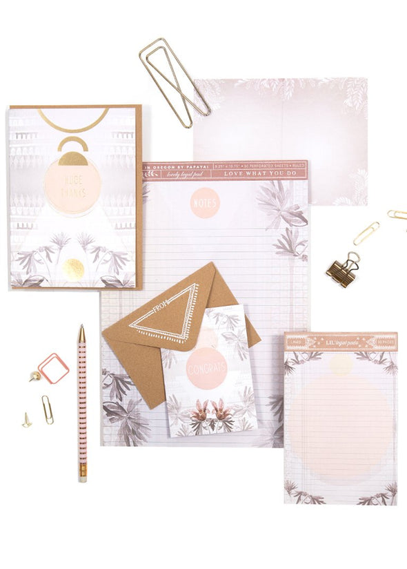 collage of huge thanks stationery