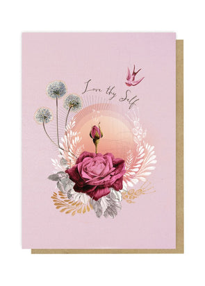 lavender rose greeting card