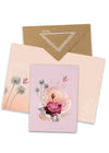 lavender rose greeting card with envelope