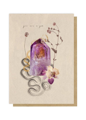 papaya feminine gem birthday  greeting card front