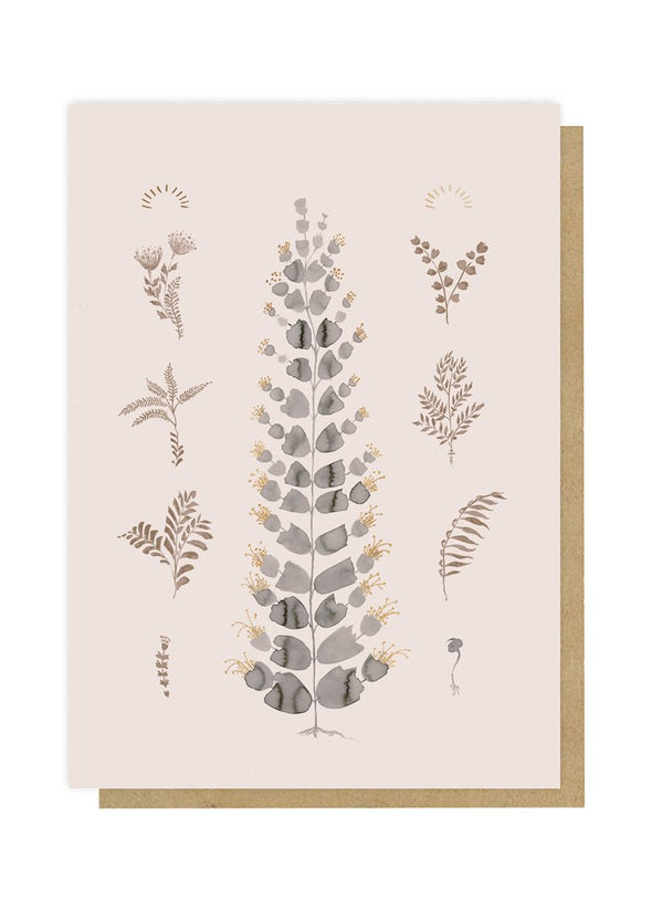 papaya ink study botanical greeting card front