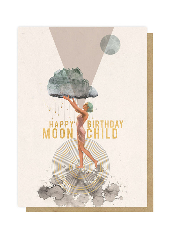 moon child papaya greeting card