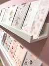 greeting cards on shelf